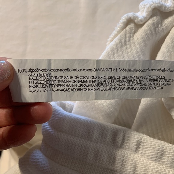 Zara Mens Cotton White Shorts White Size Small - Picture 7 of 8